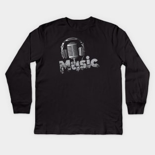 Music is life Kids Long Sleeve T-Shirt